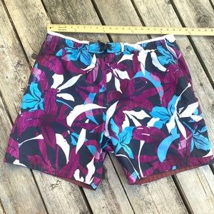 Speedo men’s purple blue swim trunks size …